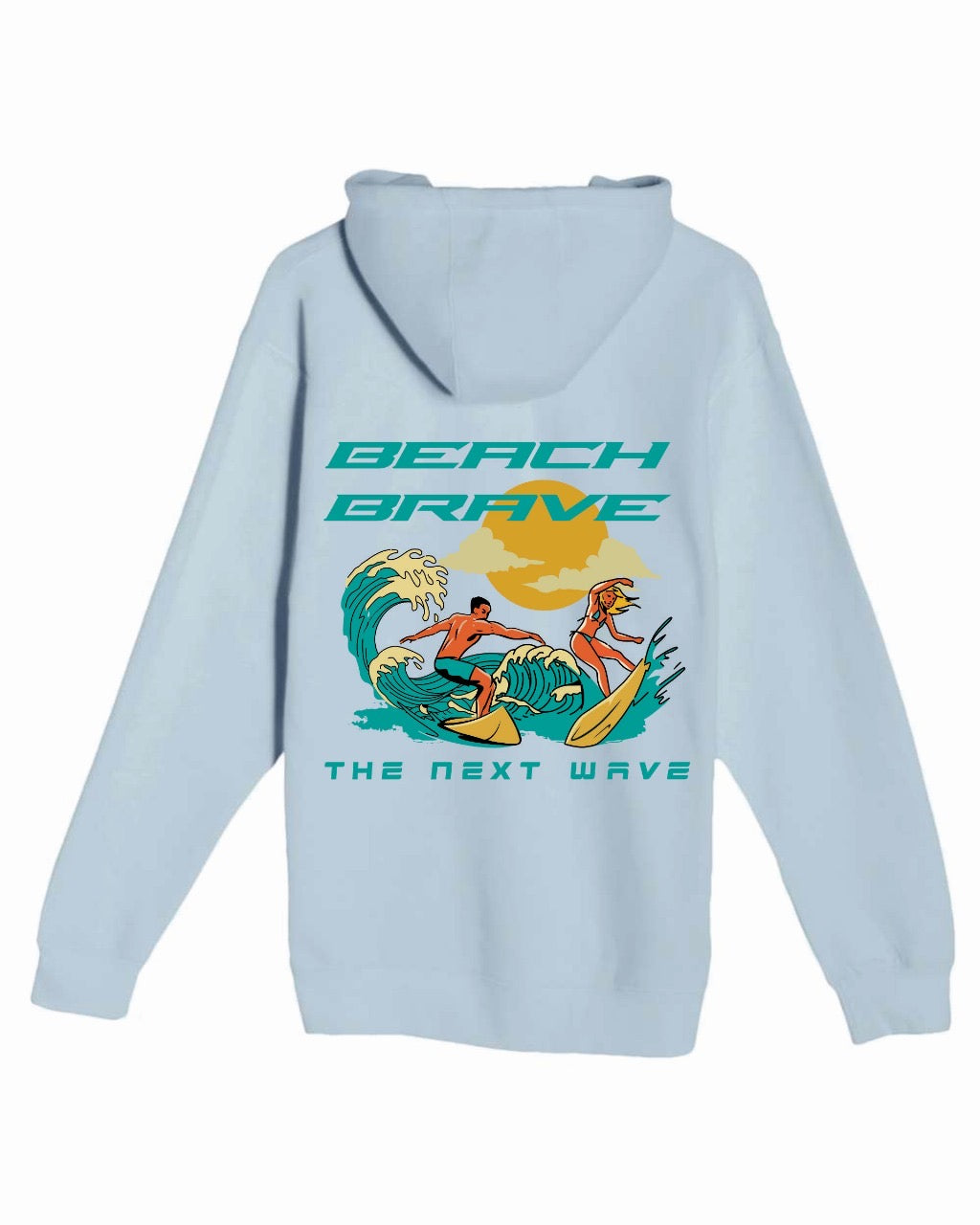 BEACH BRAVE PULLOVER SURF HOODIE - SKY