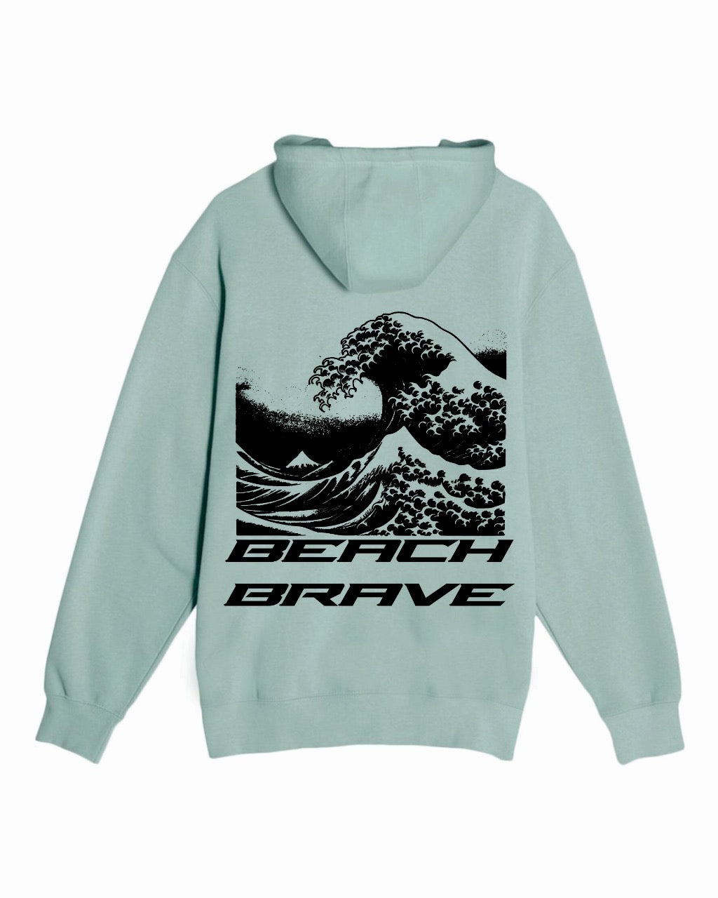 BEACH BRAVE PULLOVER WAVE HOODIE - MINT