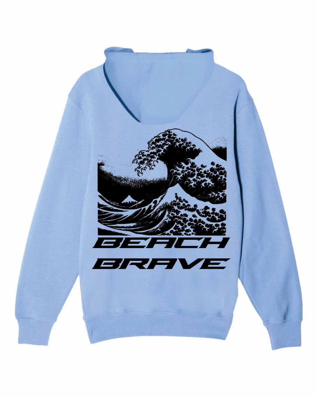 BEACH BRAVE PULLOVER WAVE HOODIE - BLUE