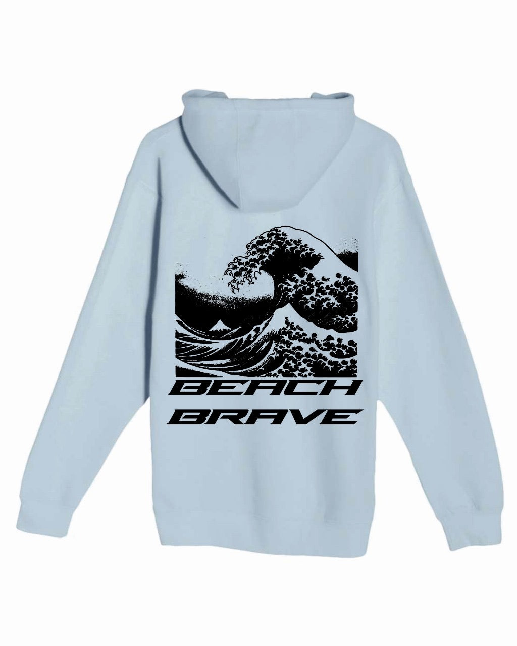 BEACH BRAVE PULLOVER WAVE HOODIE - SKY