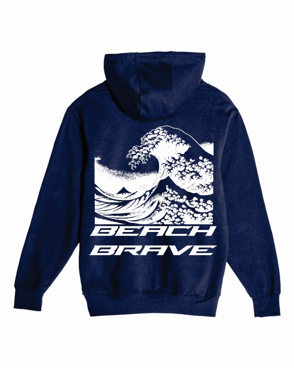 BEACH BRAVE PULLOVER WAVE HOODIE - NAVY