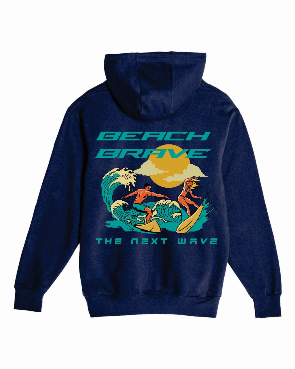 BEACH BRAVE PULLOVER SURF HOODIE - NAVY