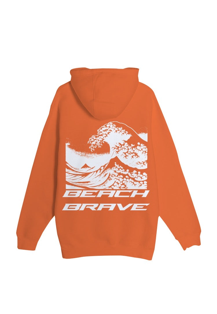 BEACH BRAVE PULLOVER WAVE HOODIE - APRICOT