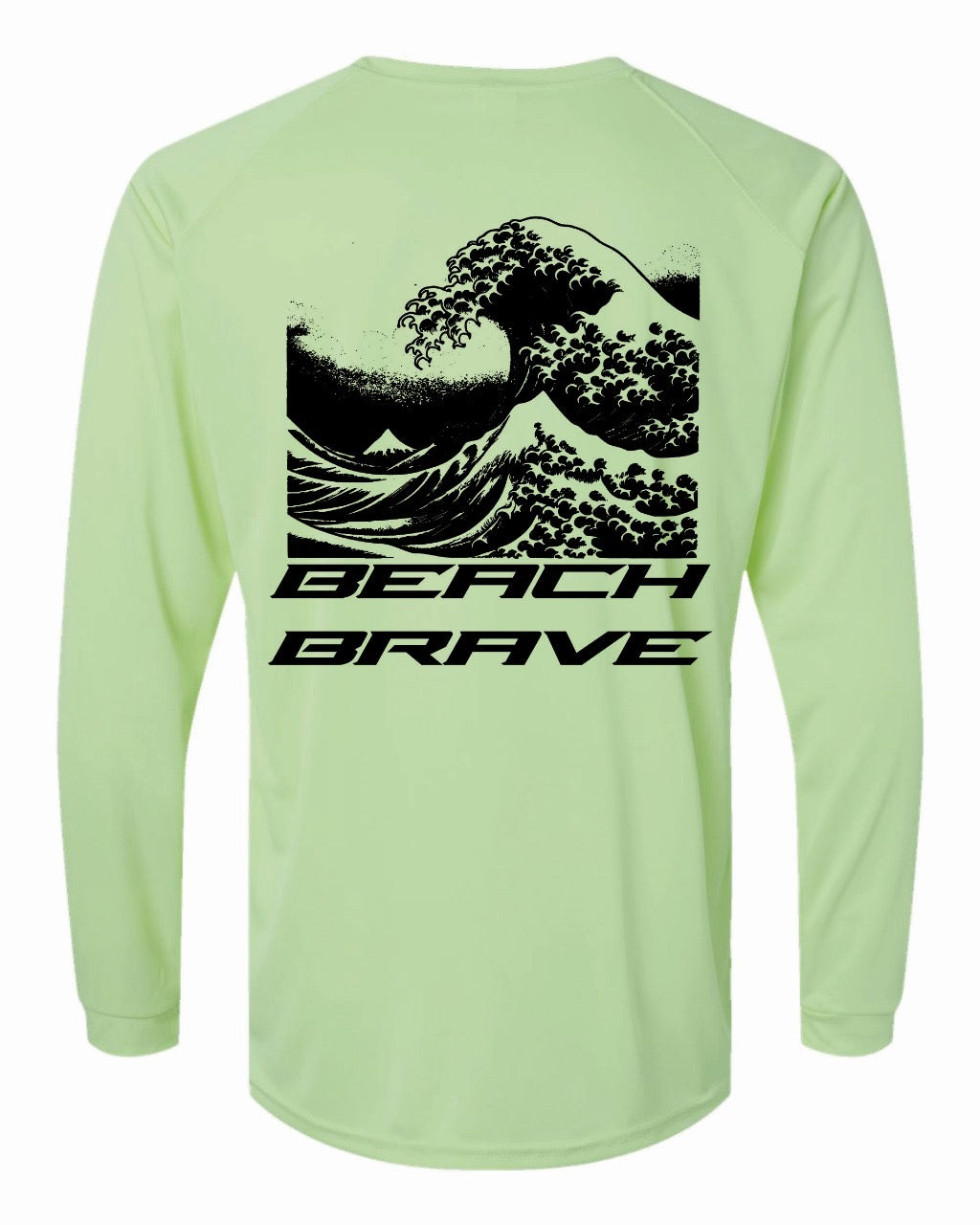 BEACH BRAVE UPF WAVE RASHGUARD - GREEN