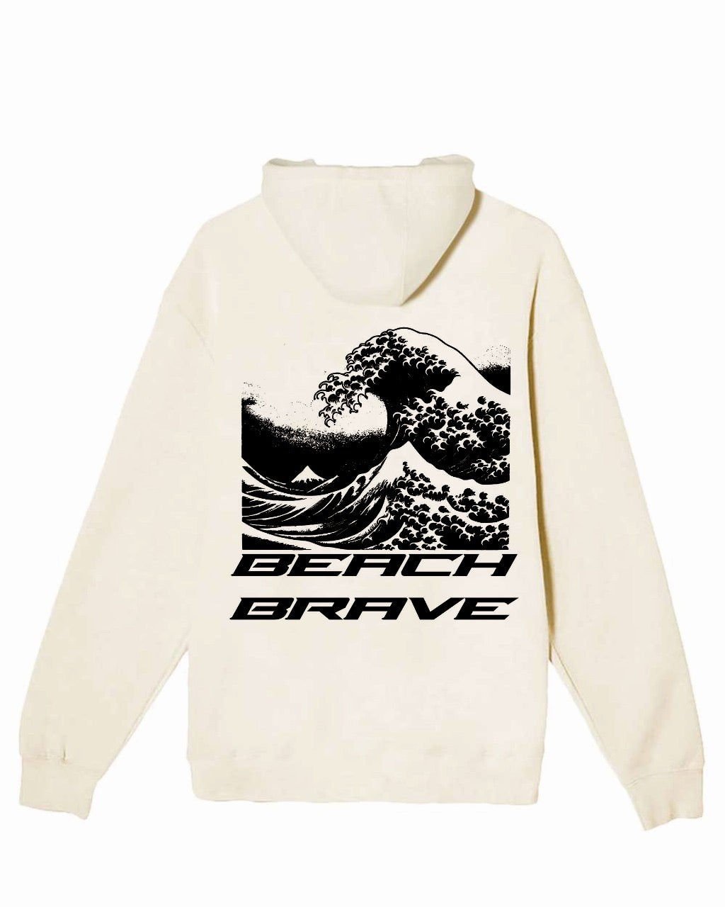 BEACH BRAVE PULLOVER WAVE HOODIE - IVORY