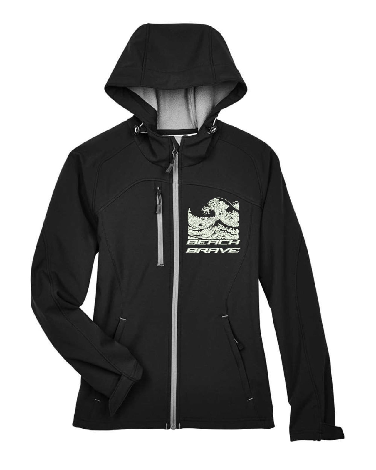 BEACH BRAVE LADIES THREE LAYER CORE JACKET - BLACK