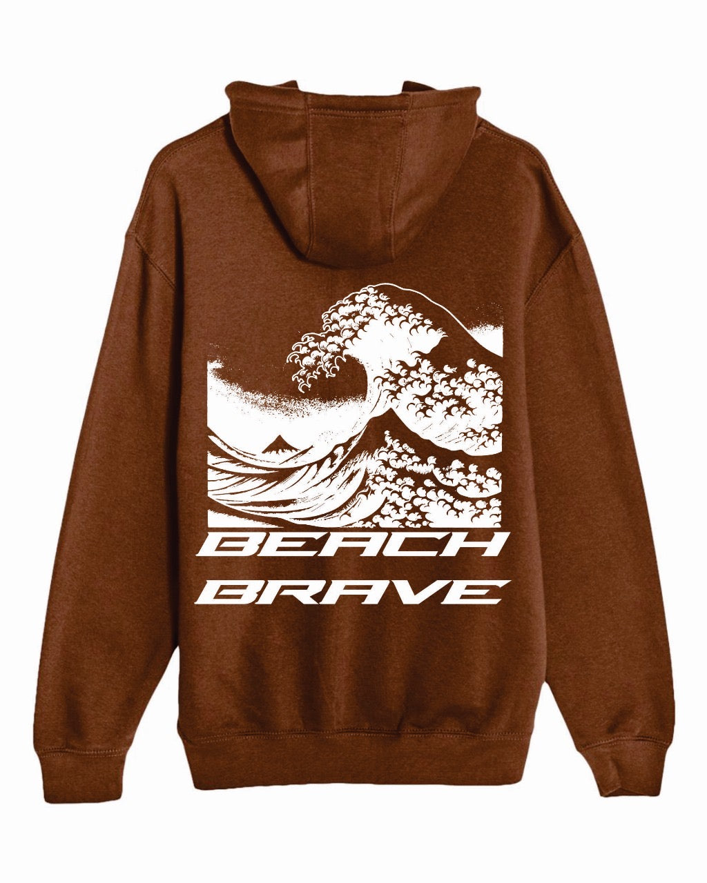 BEACH BRAVE PULLOVER WAVE HOODIE - MOCHA