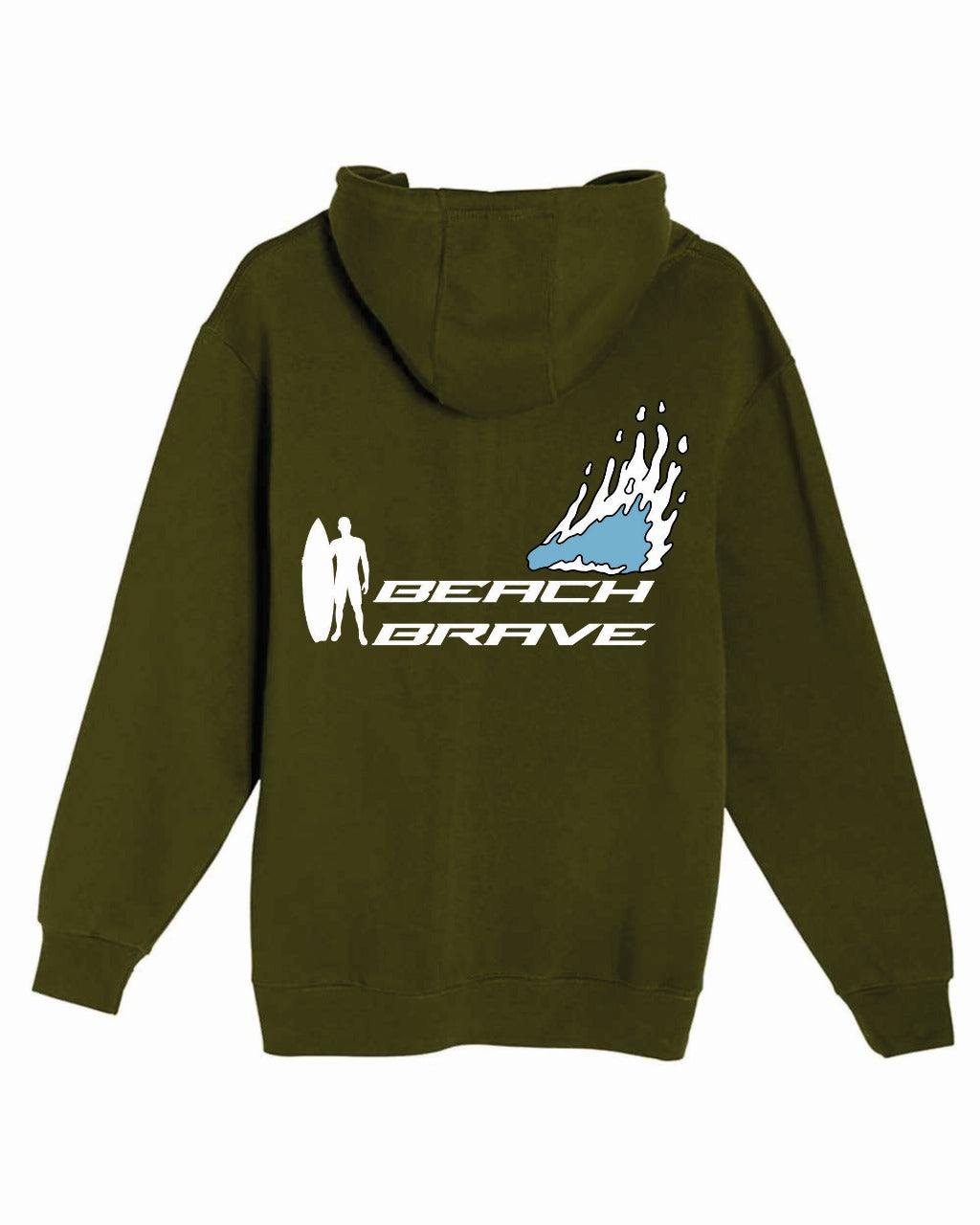 BEACH BRAVE PULLOVER SHADOW HOODIE - GREEN