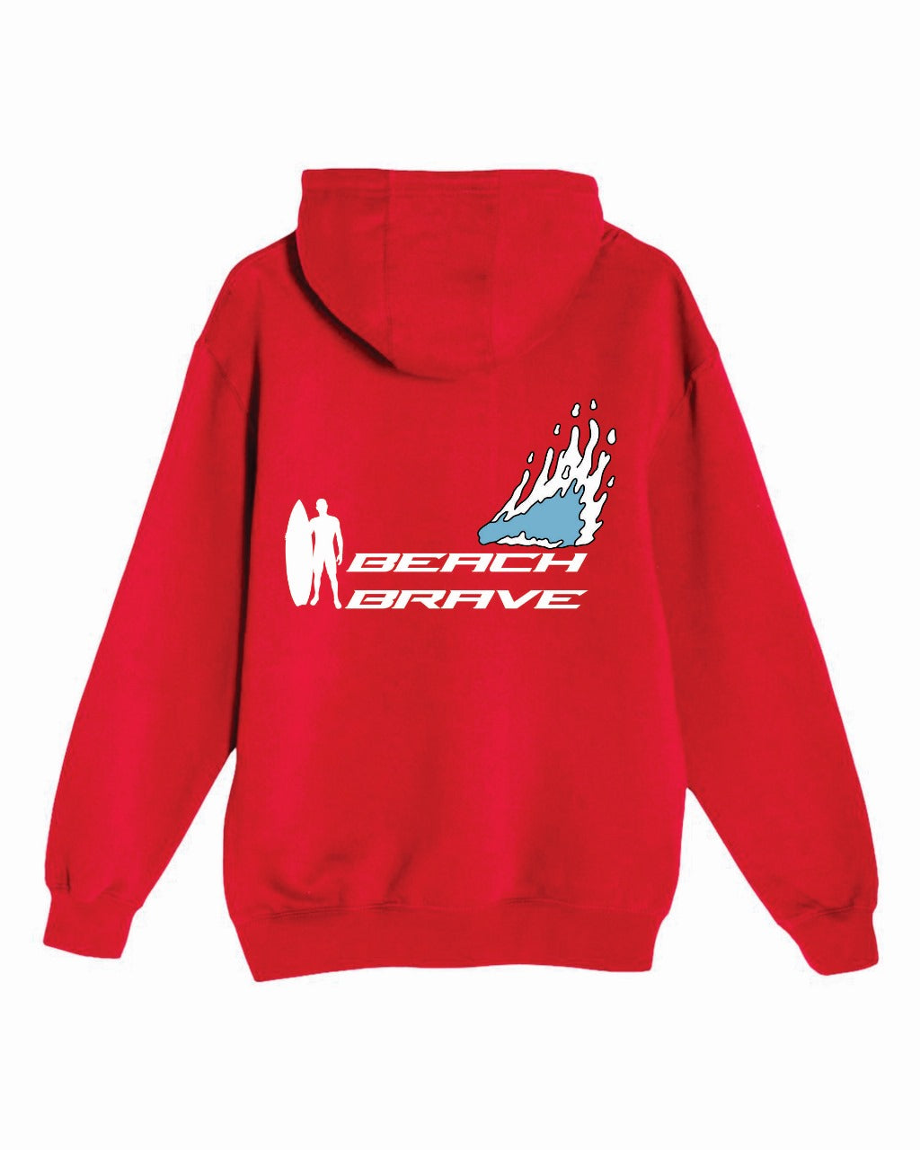 BEACH BRAVE PULLOVER SHADOW HOODIE - RED