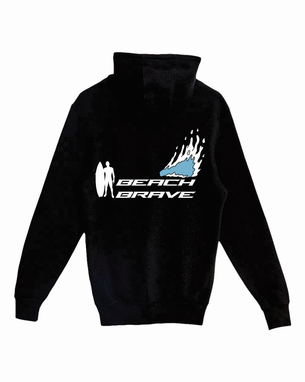 BEACH BRAVE PULLOVER SHADOW HOODIE - BLACK