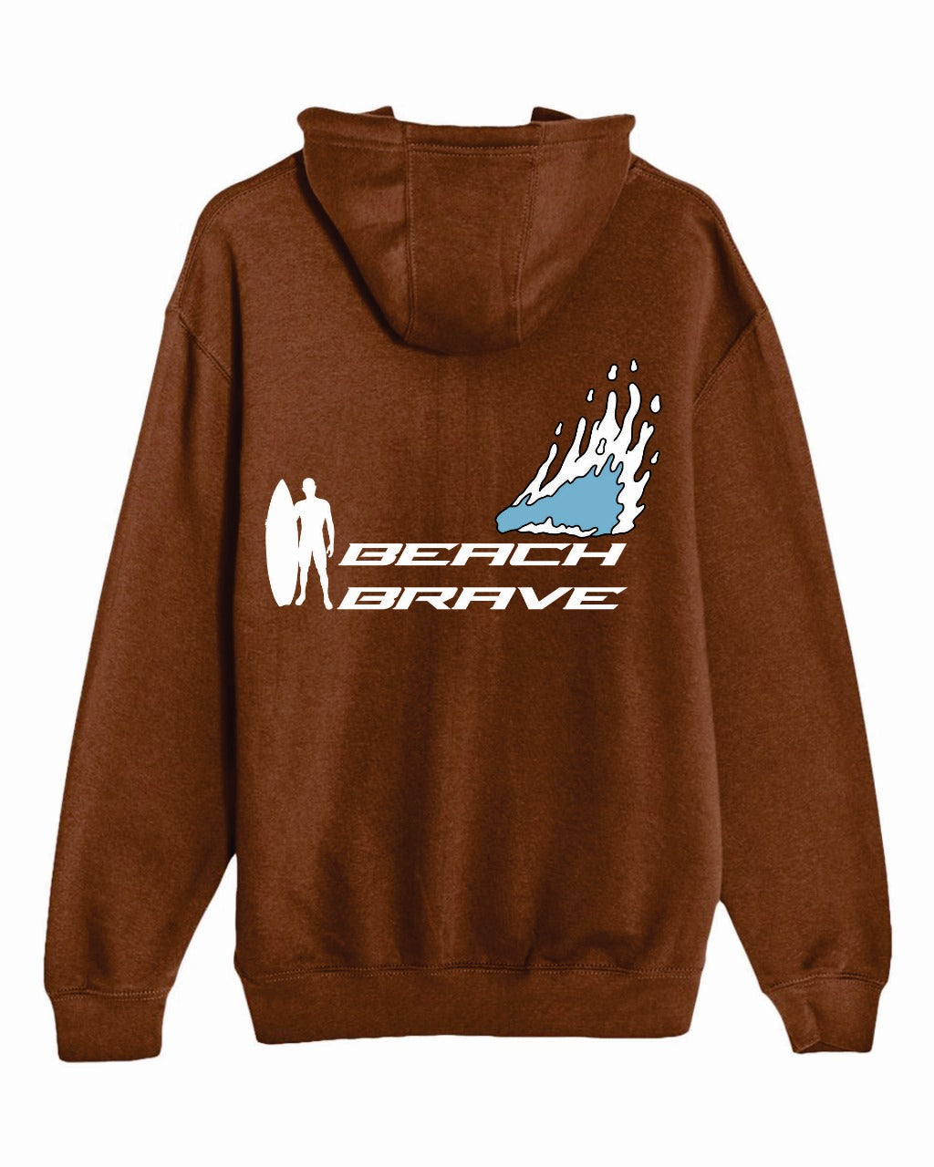 BEACH BRAVE PULLOVER SHADOW HOODIE - BROWN