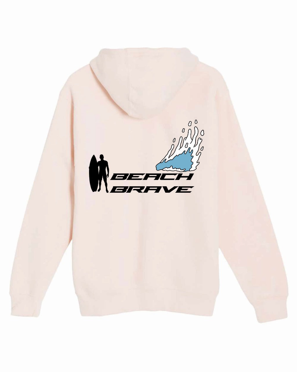 BEACH BRAVE PULLOVER SHADOW HOODIE - PINK