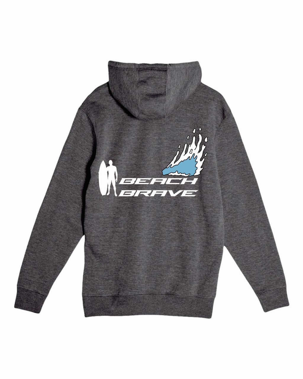 BEACH BRAVE PULLOVER SHADOW HOODIE - CHARCOAL