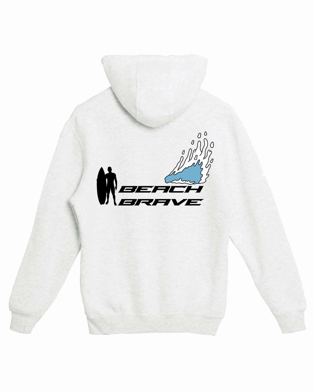 BEACH BRAVE PULLOVER SHADOW HOODIE - GRAY