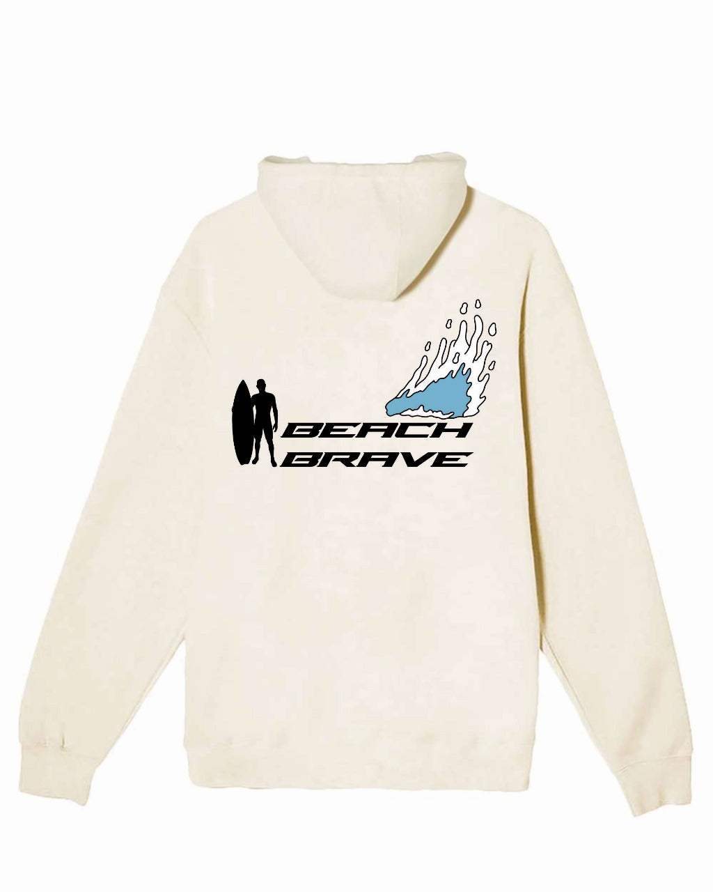 BEACH BRAVE PULLOVER SHADOW HOODIE - IVORY