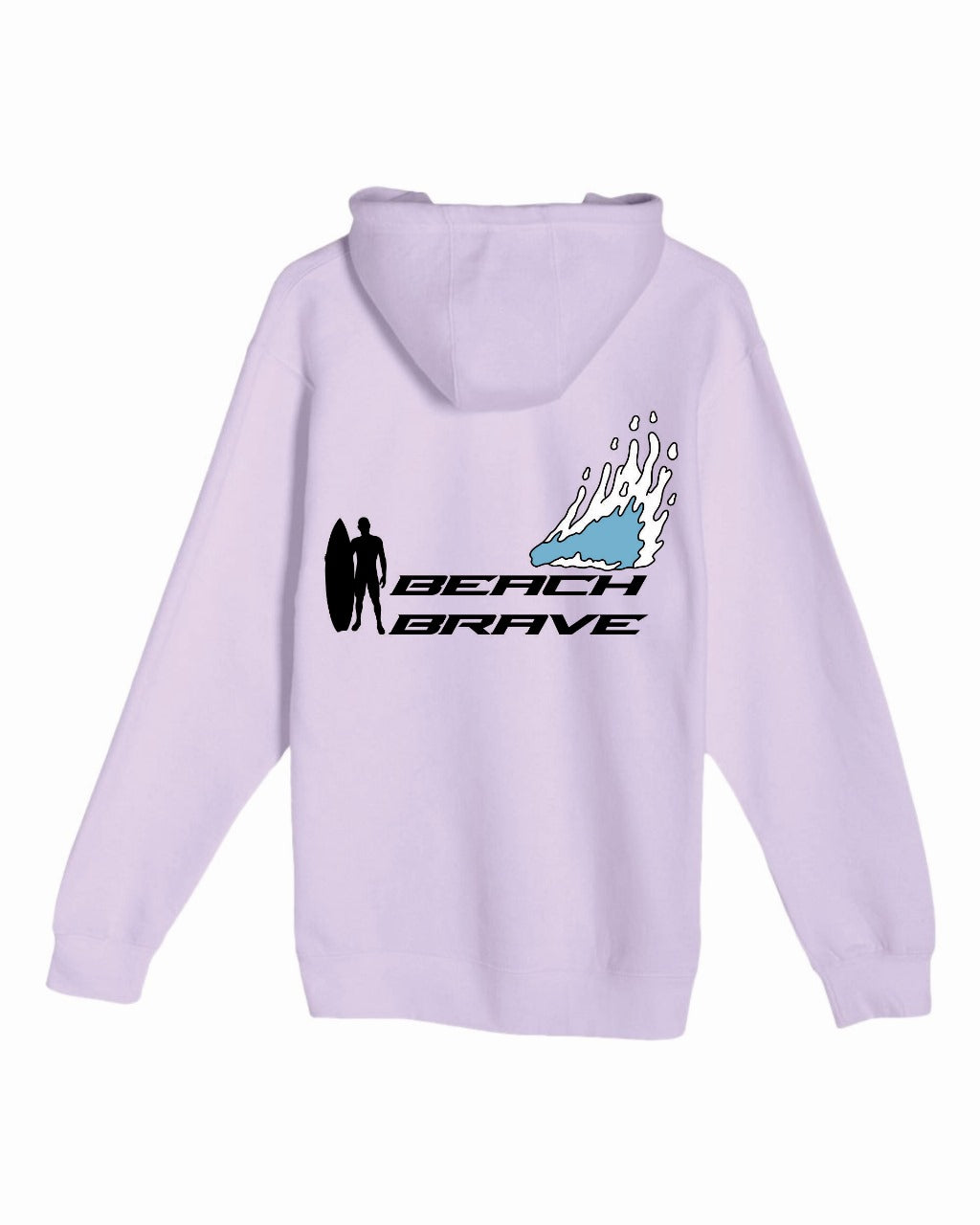 BEACH BRAVE PULLOVER SHADOW HOODIE - LAVENDER