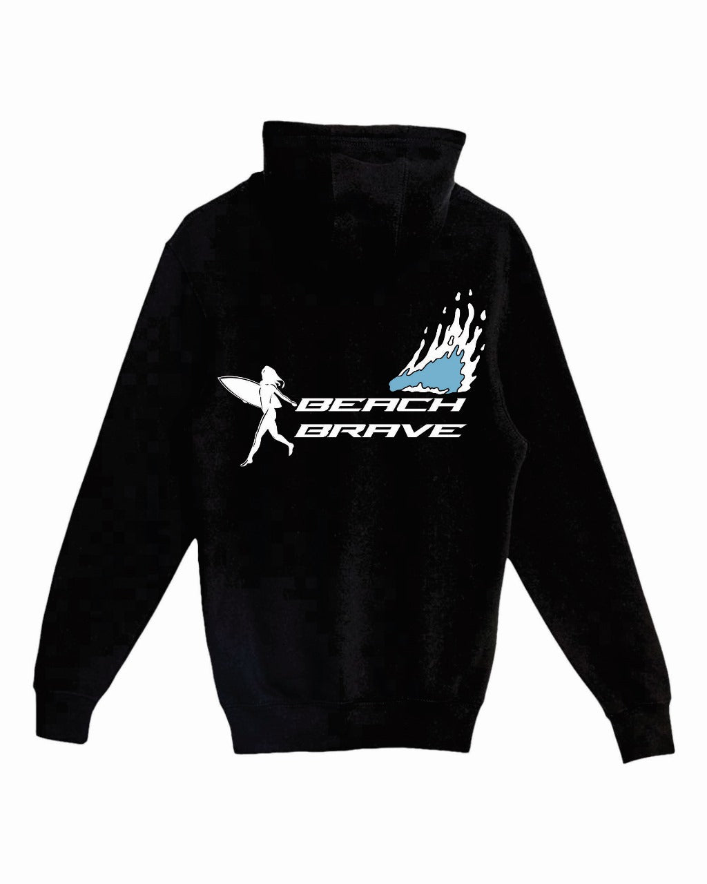BEACH BRAVE PULLOVER RUNNING SHADOW HOODIE - BLACK