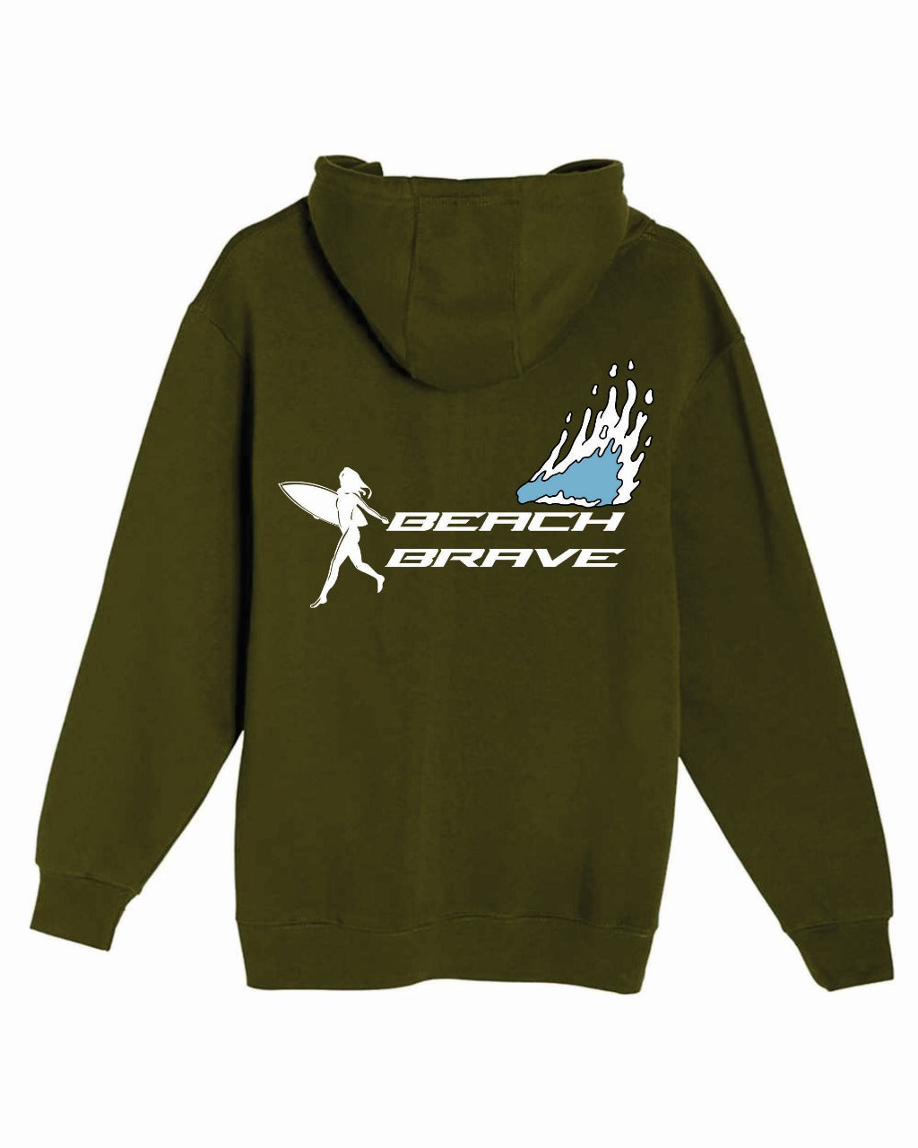 BEACH BRAVE PULLOVER RUNNING SHADOW HOODIE - GREEN