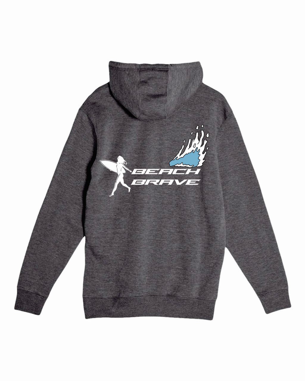 BEACH BRAVE PULLOVER RUNNING SHADOW HOODIE - CHARCOAL