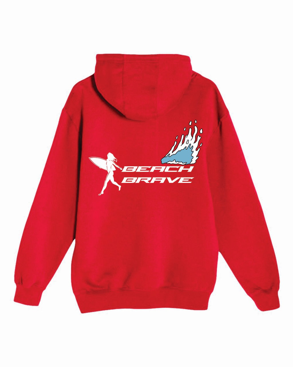 BEACH BRAVE PULLOVER RUNNING SHADOW HOODIE - RED