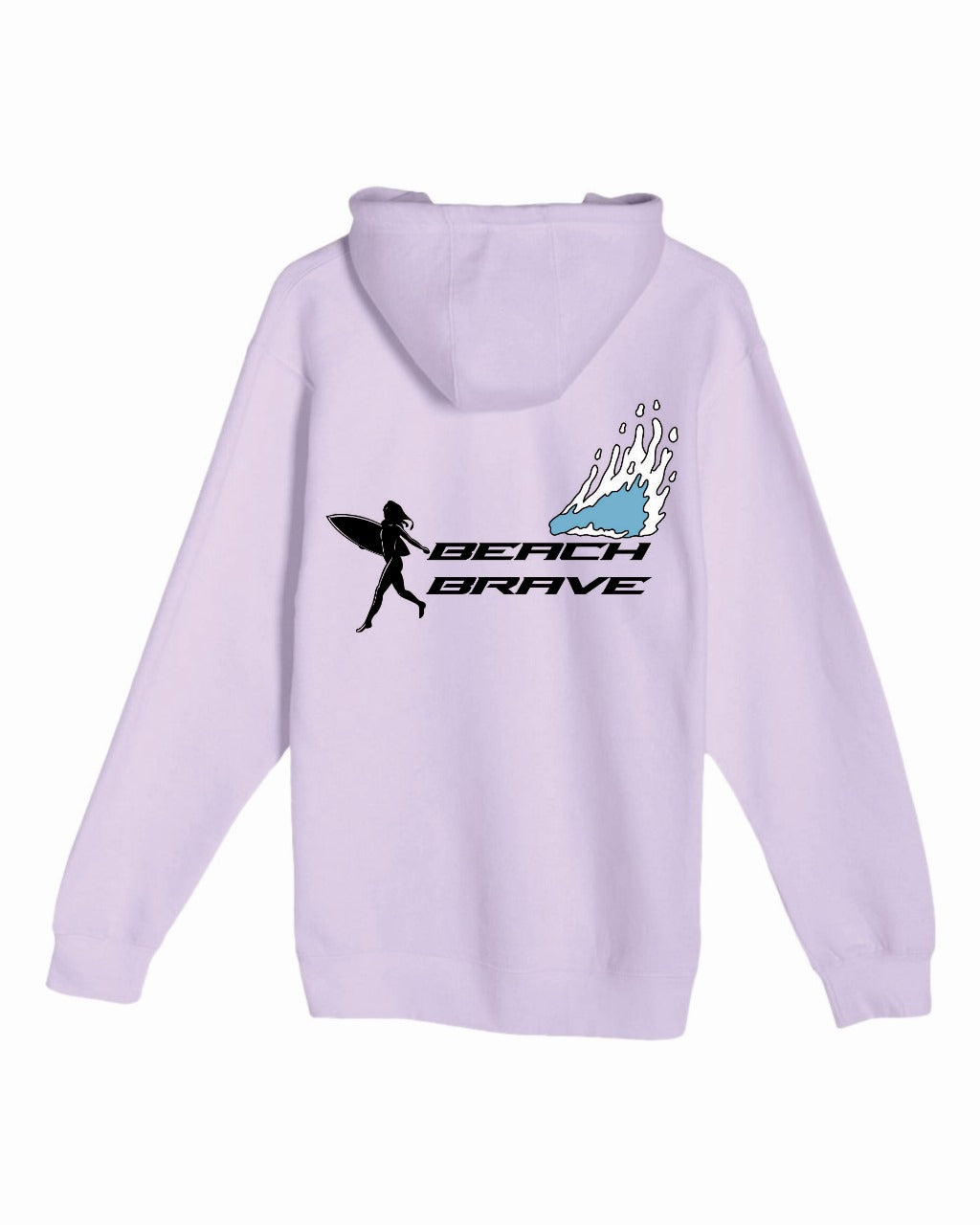 BEACH BRAVE PULLOVER RUNNING SHADOW HOODIE - LAVENDER