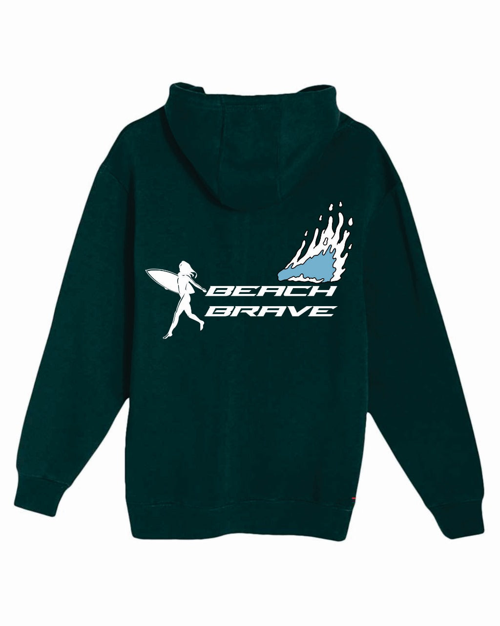 BEACH BRAVE PULLOVER RUNNING SHADOW HOODIE - EMERALD