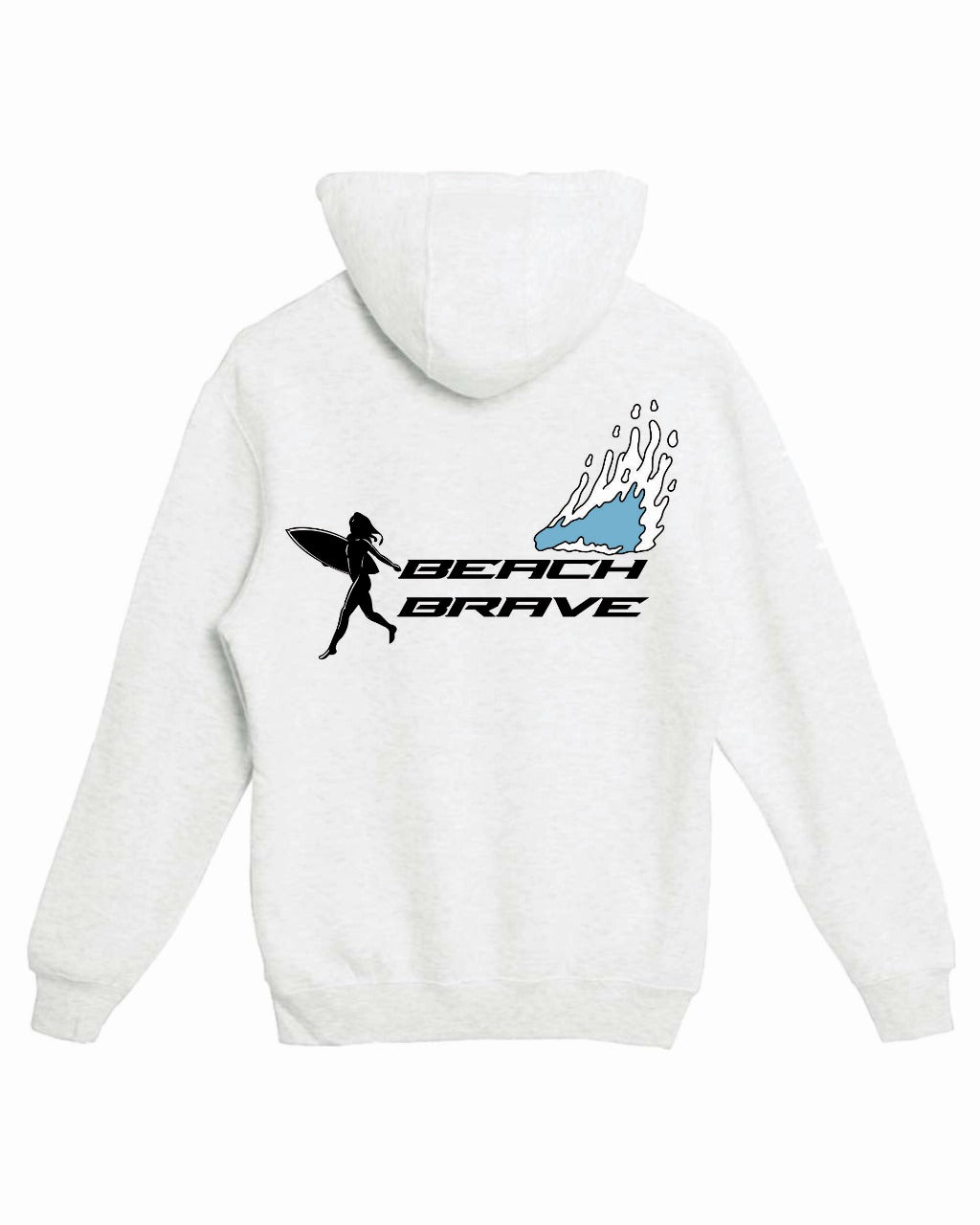 BEACH BRAVE PULLOVER RUNNING SHADOW HOODIE - GRAY