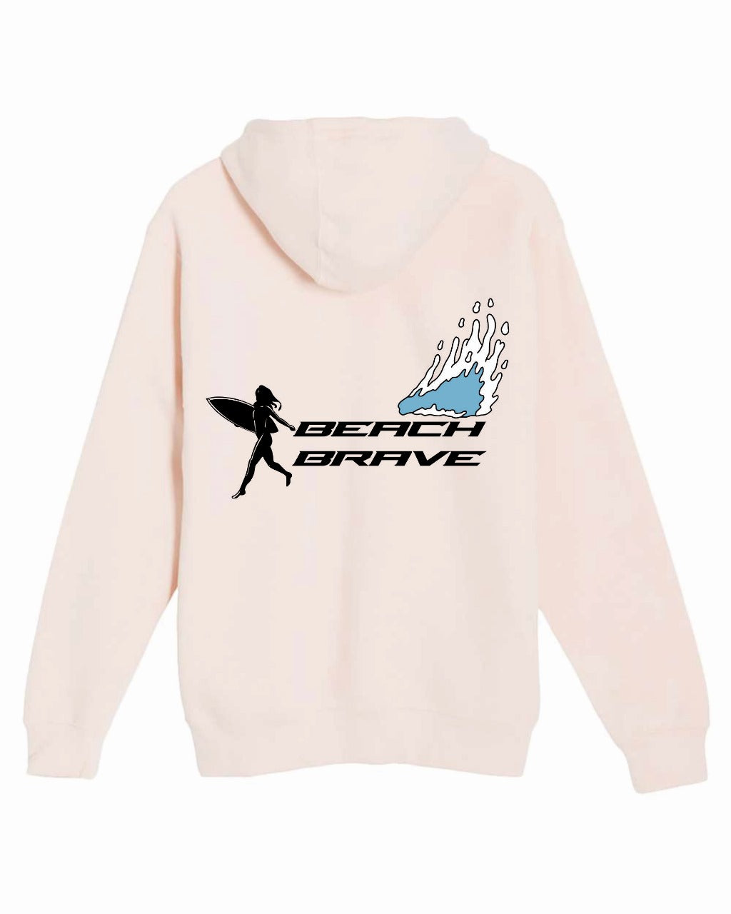 BEACH BRAVE PULLOVER RUNNING SHADOW HOODIE - PINK