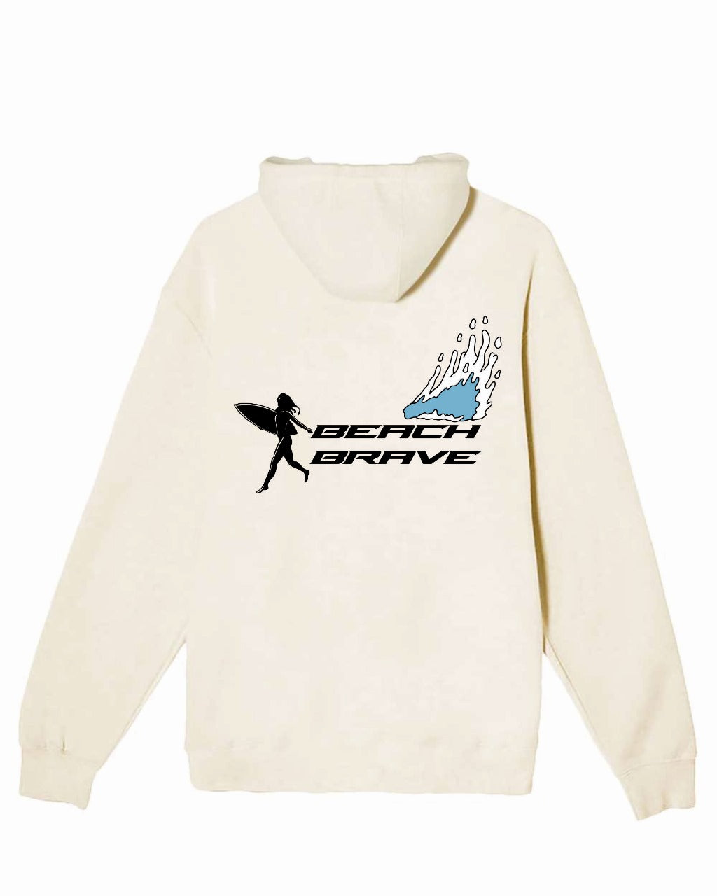BEACH BRAVE PULLOVER RUNNING SHADOW HOODIE - IVORY