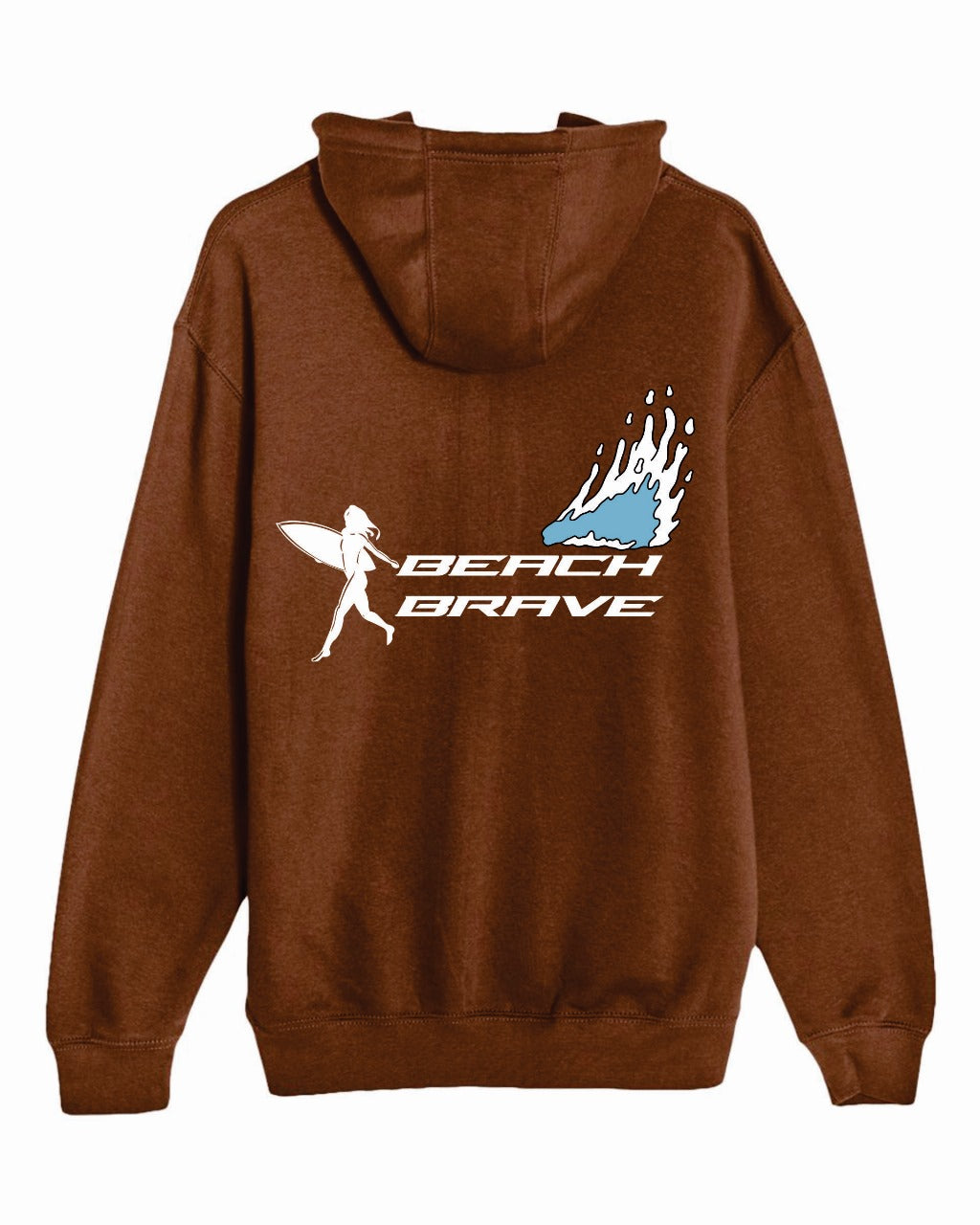 BEACH BRAVE PULLOVER RUNNING SHADOW HOODIE - BROWN
