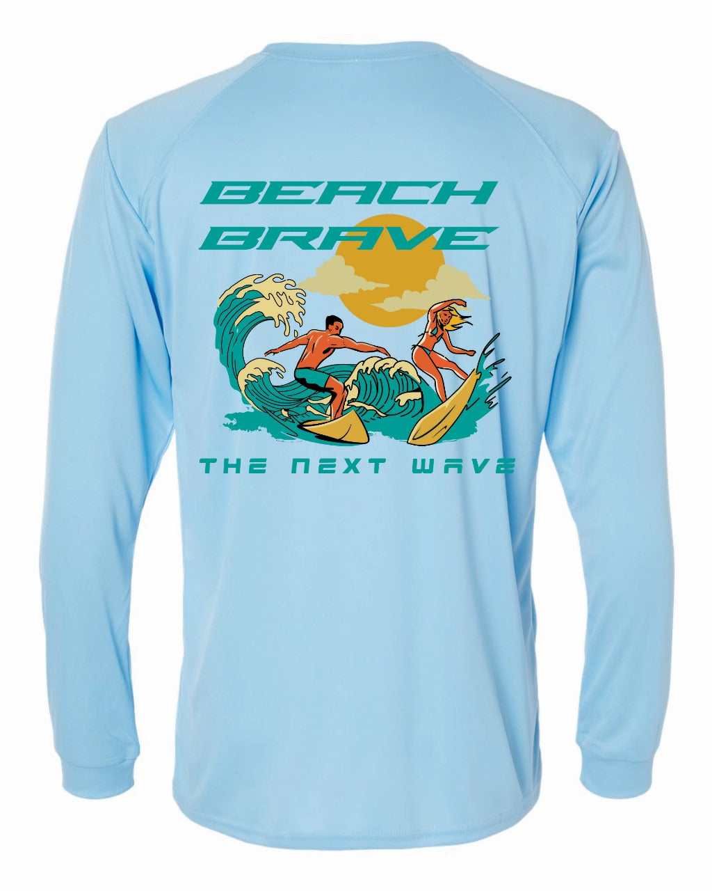 BEACH BRAVE UPF SURF RASHGUARD - SKY
