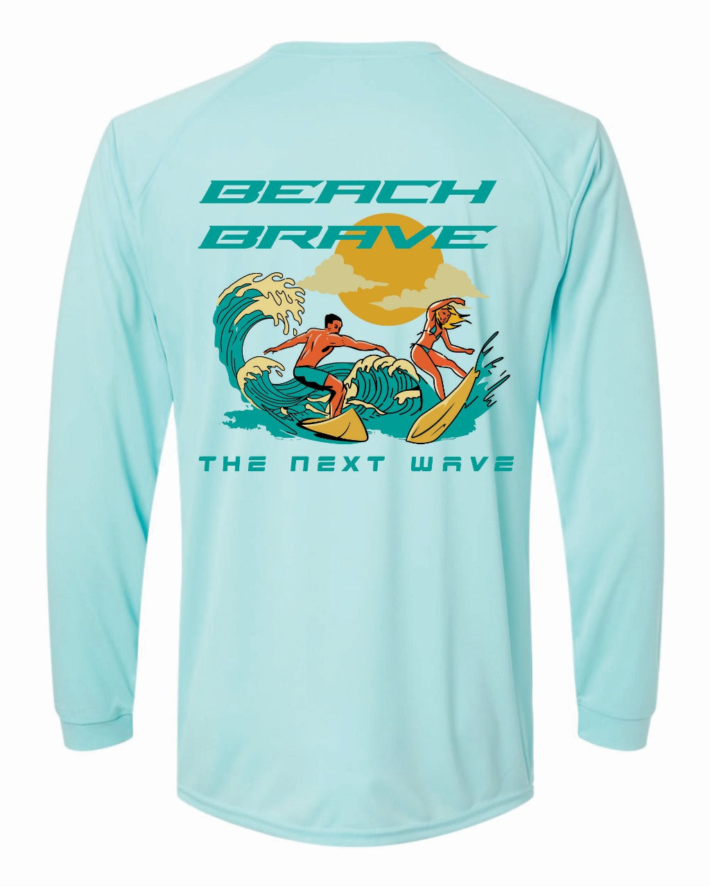 BEACH BRAVE UPF SURF RASHGUARD - OCEAN