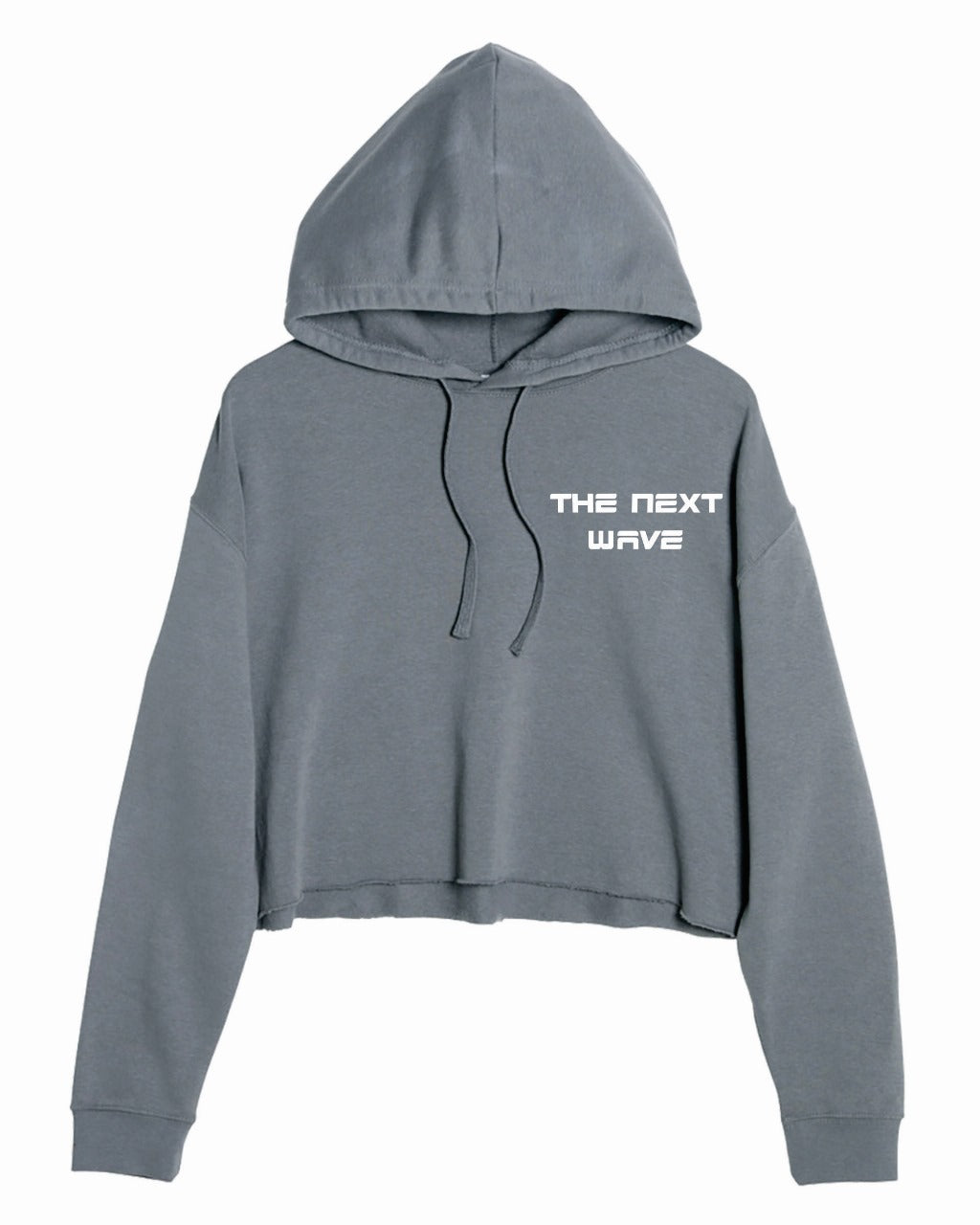 CROPPED BEACH BRAVE SHADOW HOODIE - GRAY