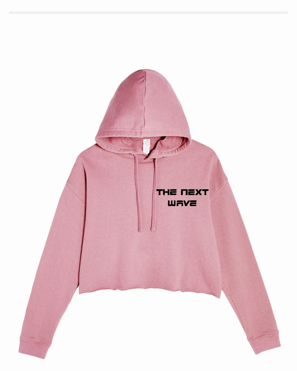 CROPPED BEACH BRAVE SHADOW HOODIE - PINK