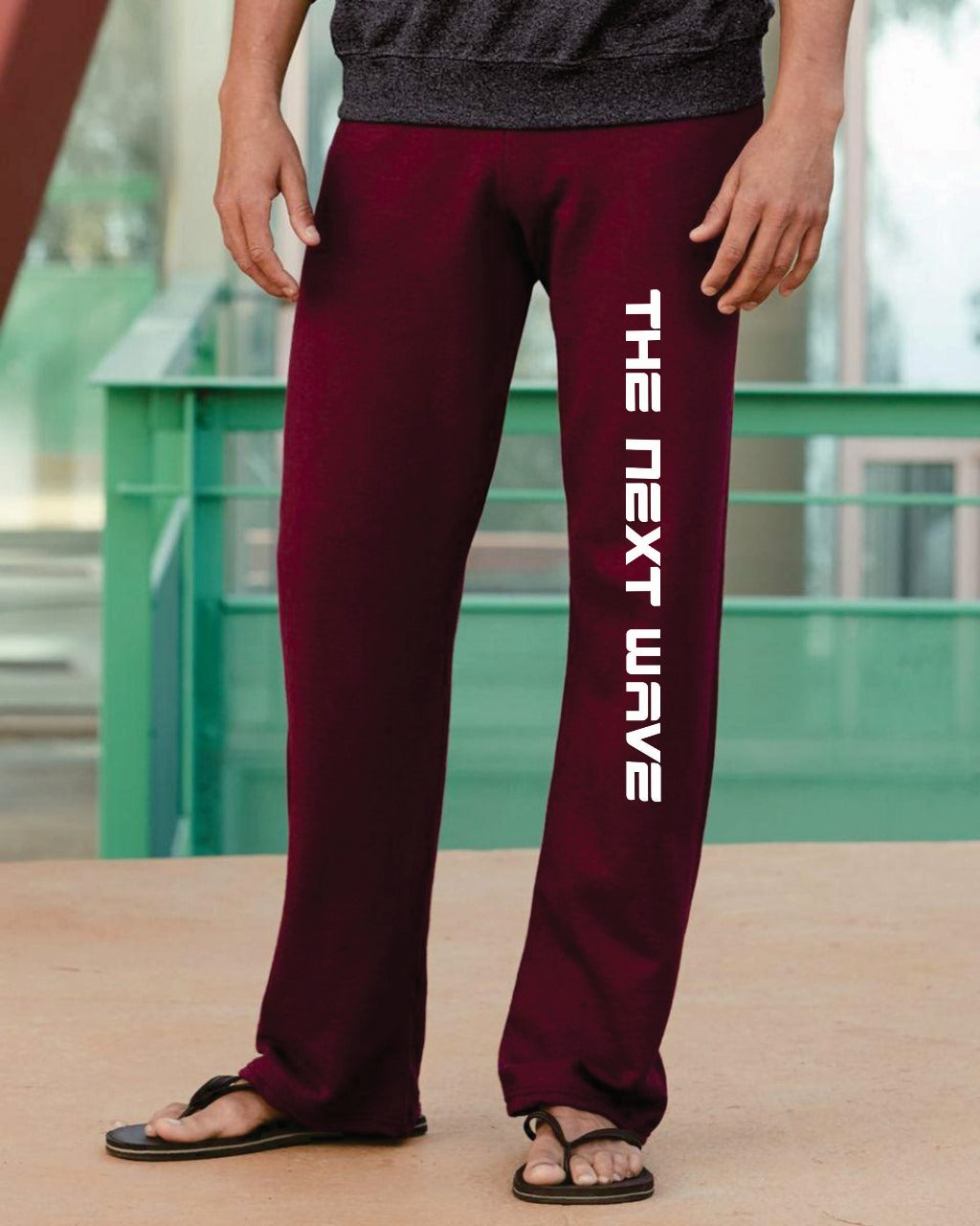 BEACH BRAVE PANTS - BURGUNDY