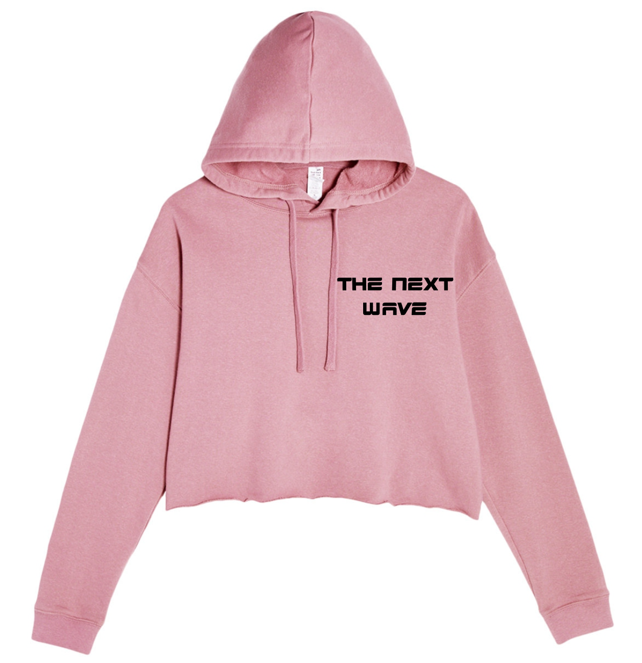 CROPPED BEACH BRAVE WAVE HOODIE - PINK