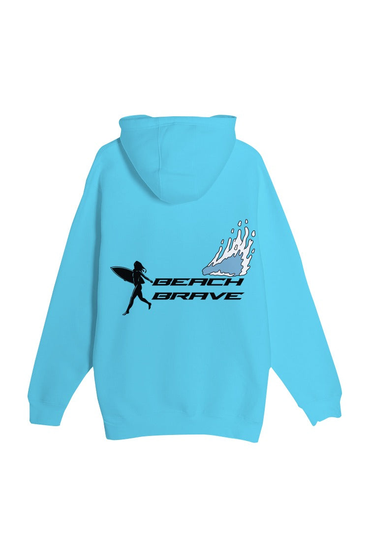 BEACH BRAVE PULLOVER RUNNING SHADOW HOODIE - OCEAN