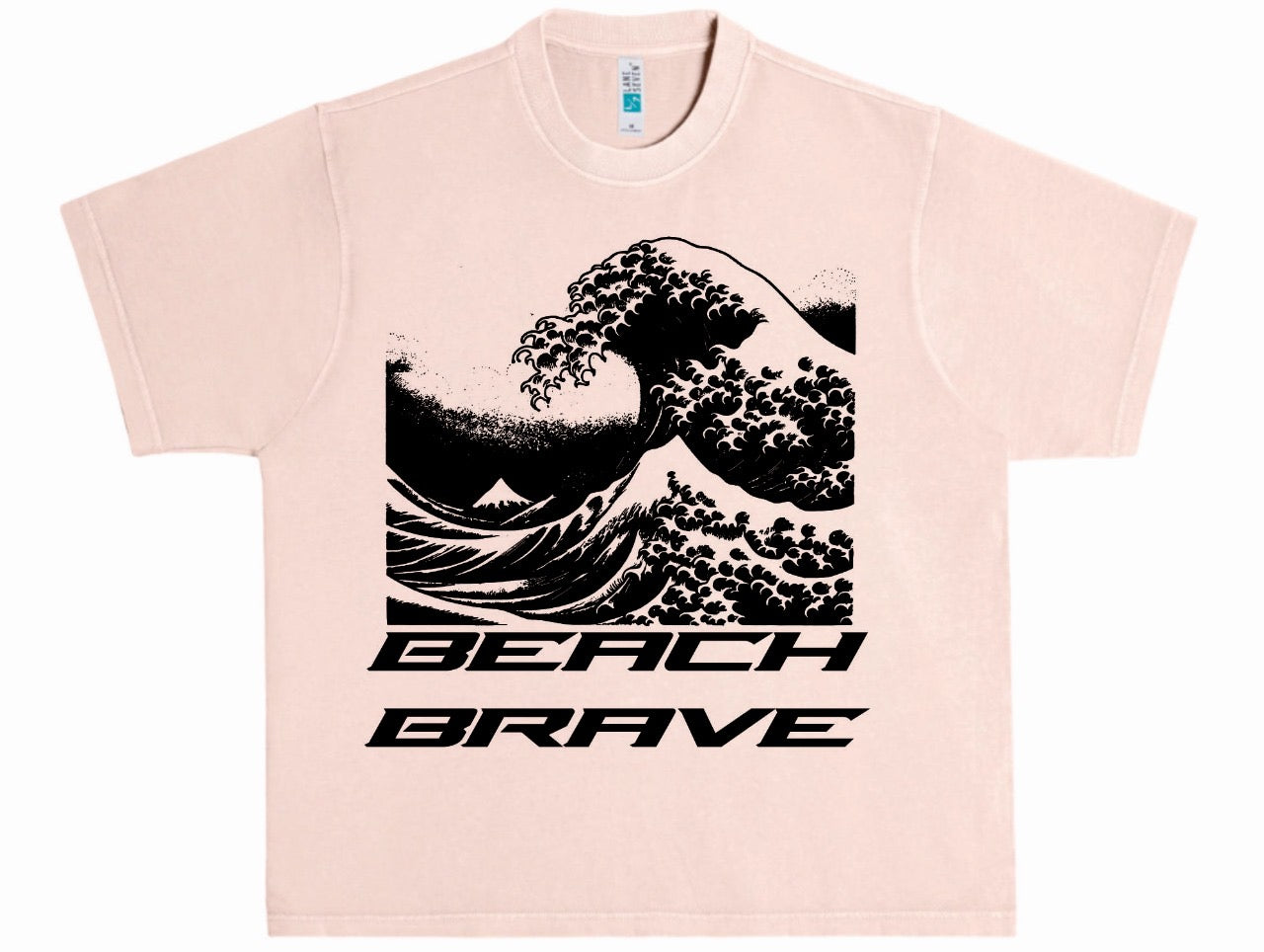 HEAVYWEIGHT BEACH BRAVE WAVE TEE - CORAL