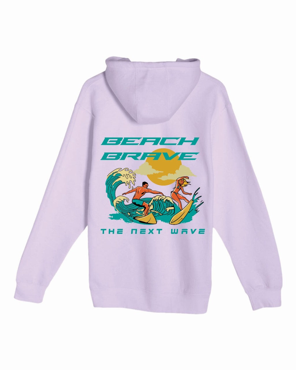 BEACH BRAVE PULLOVER SURF HOODIE - LAVENDER