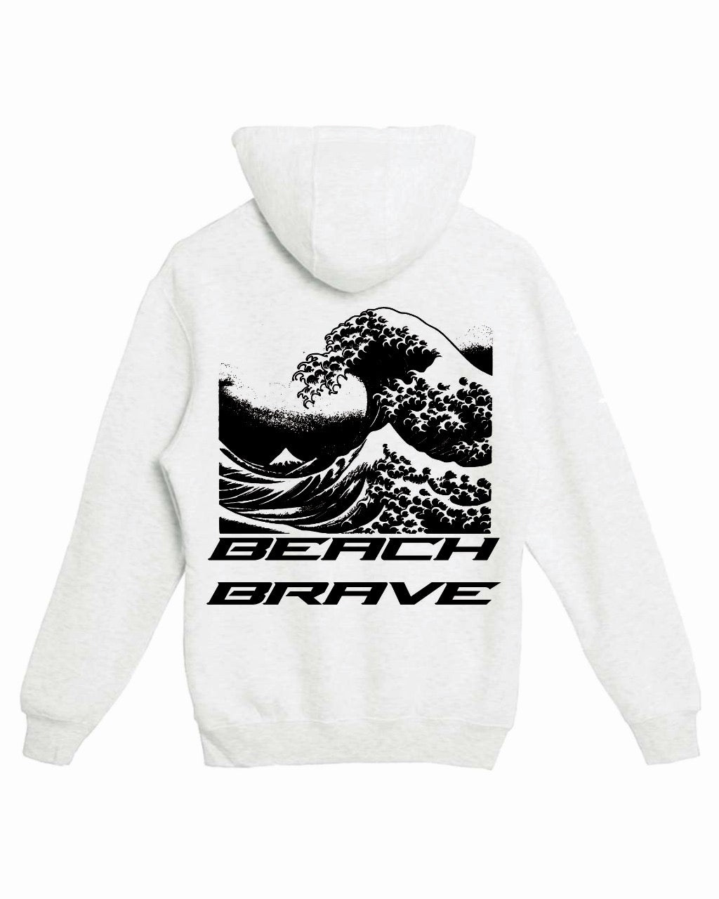 BEACH BRAVE PULLOVER WAVE HOODIE - GRAY