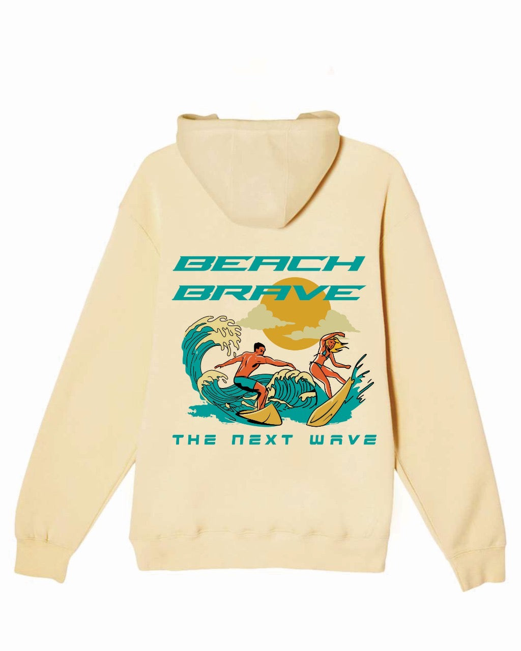 BEACH BRAVE PULLOVER SURF HOODIE - SUNSHINE