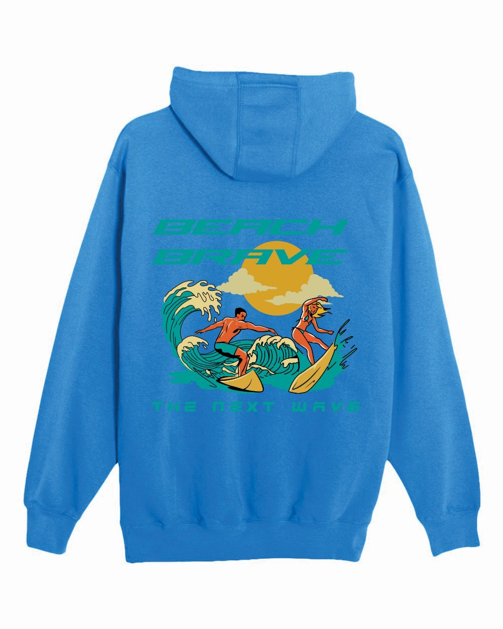 BEACH BRAVE PULLOVER SURF HOODIE - ROYAL
