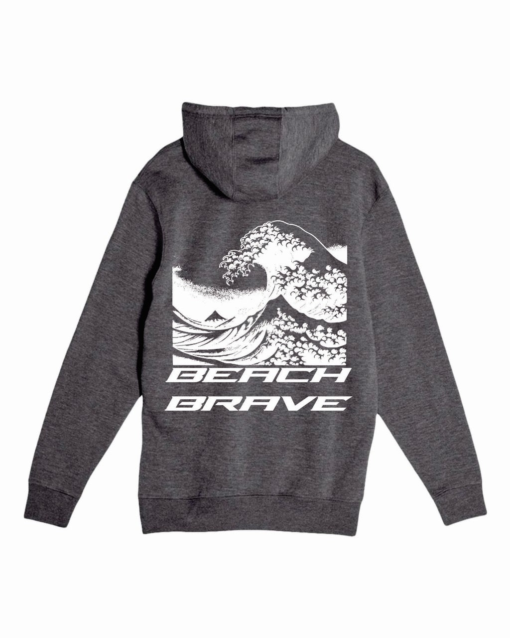 BEACH BRAVE PULLOVER WAVE HOODIE - CHARCOAL