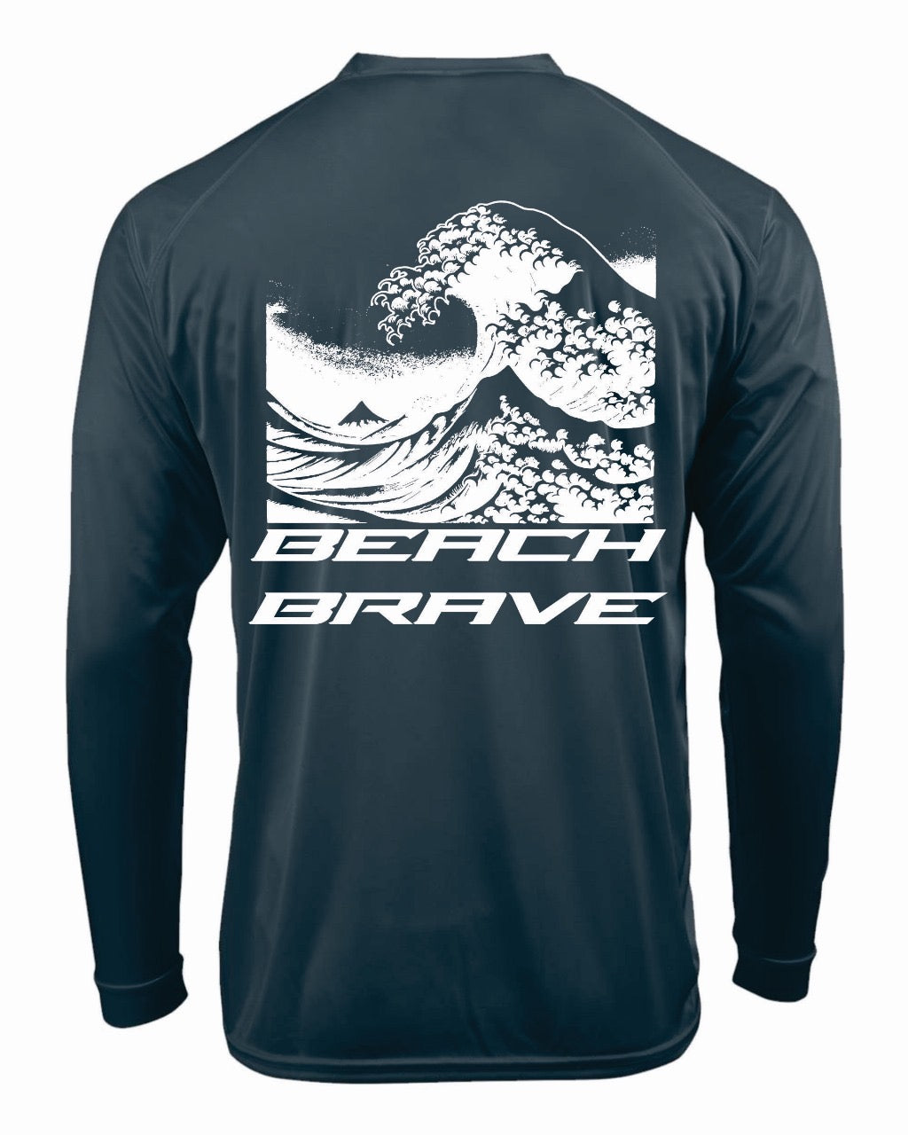 BEACH BRAVE UPF WAVE RASHGUARD - CHARCOAL