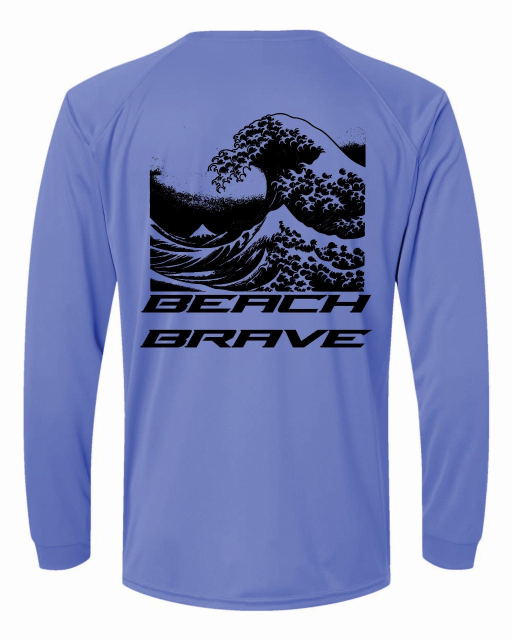BEACH BRAVE UPF WAVE RASHGUARD - BLUE