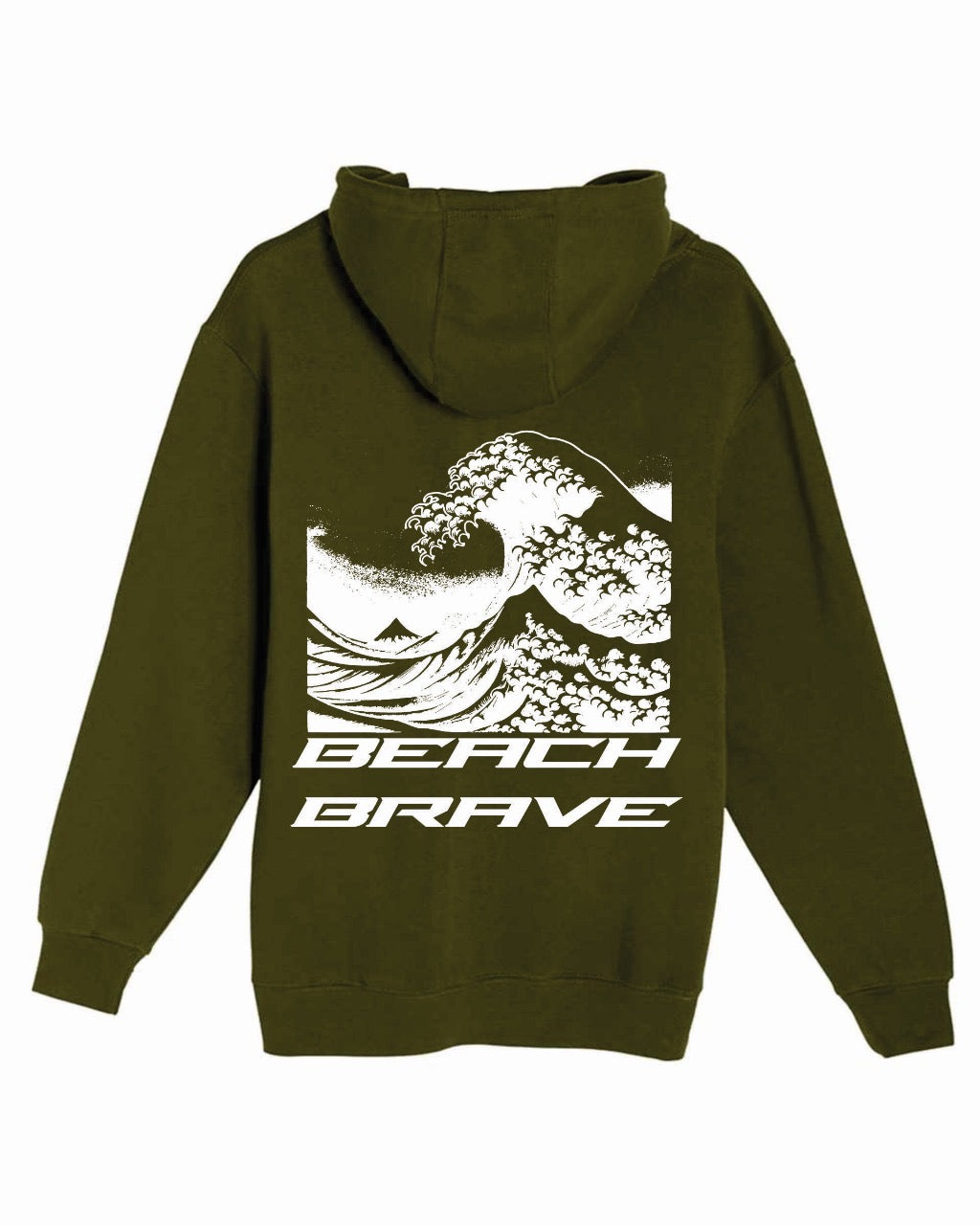 BEACH BRAVE PULLOVER WAVE HOODIE - GREEN