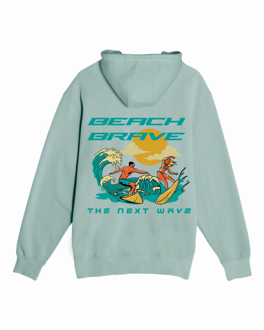BEACH BRAVE PULLOVER SURF HOODIE - MINT