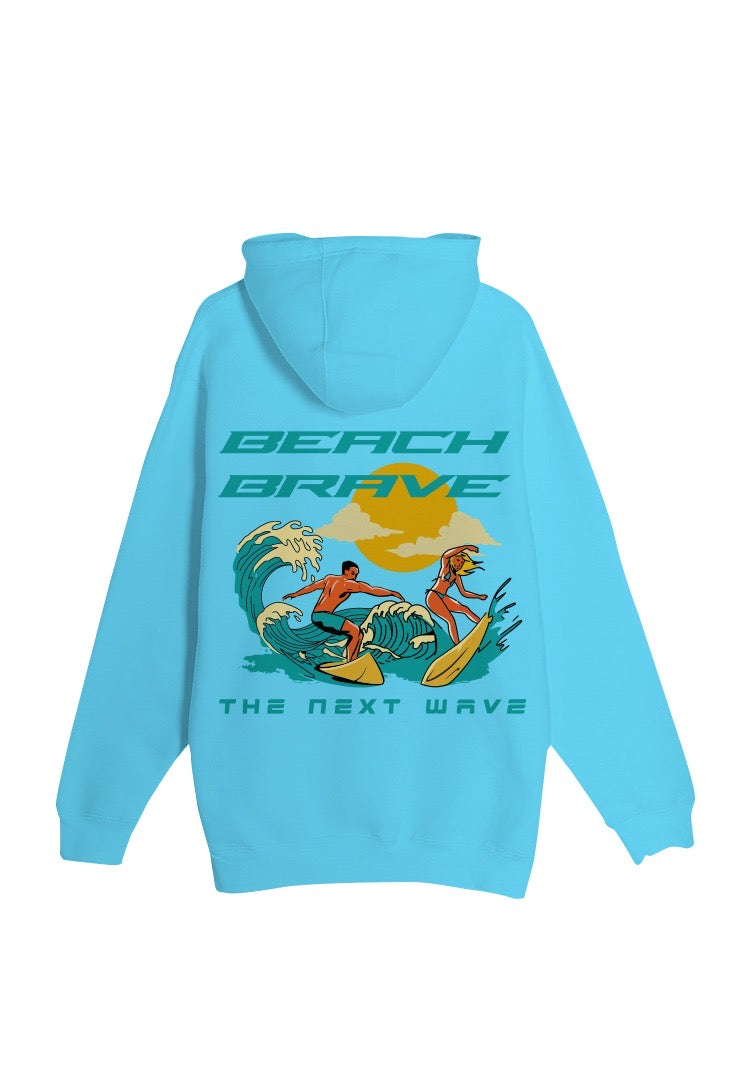 BEACH BRAVE PULLOVER SURF HOODIE - OCEAN