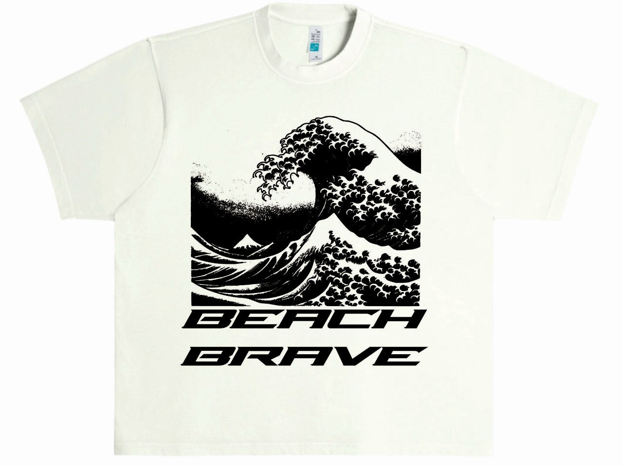 HEAVYWEIGHT BEACH BRAVE WAVE TEE - MINT